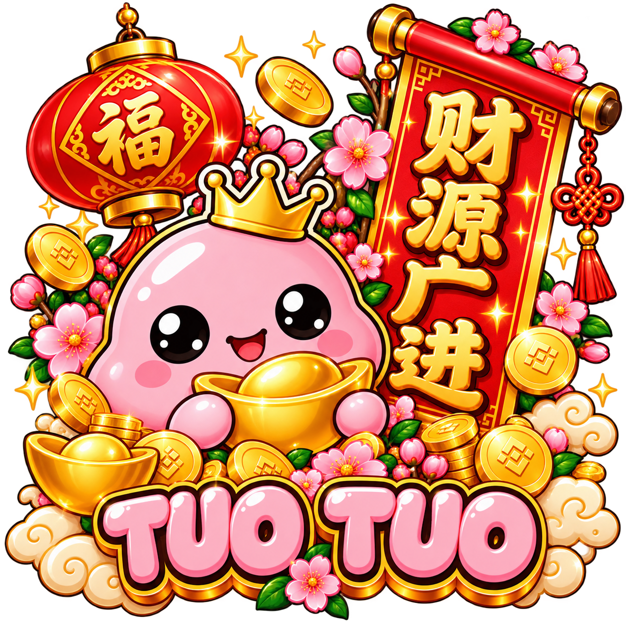 Lucky blossom sticker